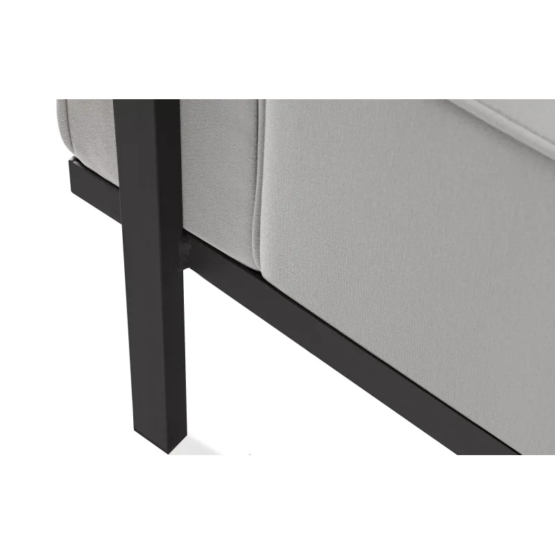 Lauko sofa TRIGO 3, pilka/šviesiai pilka, 229x69x70 cm