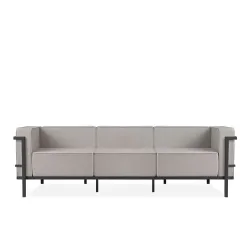 Lauko sofa TRIGO 3, pilka/šviesiai pilka, 229x69x70 cm
