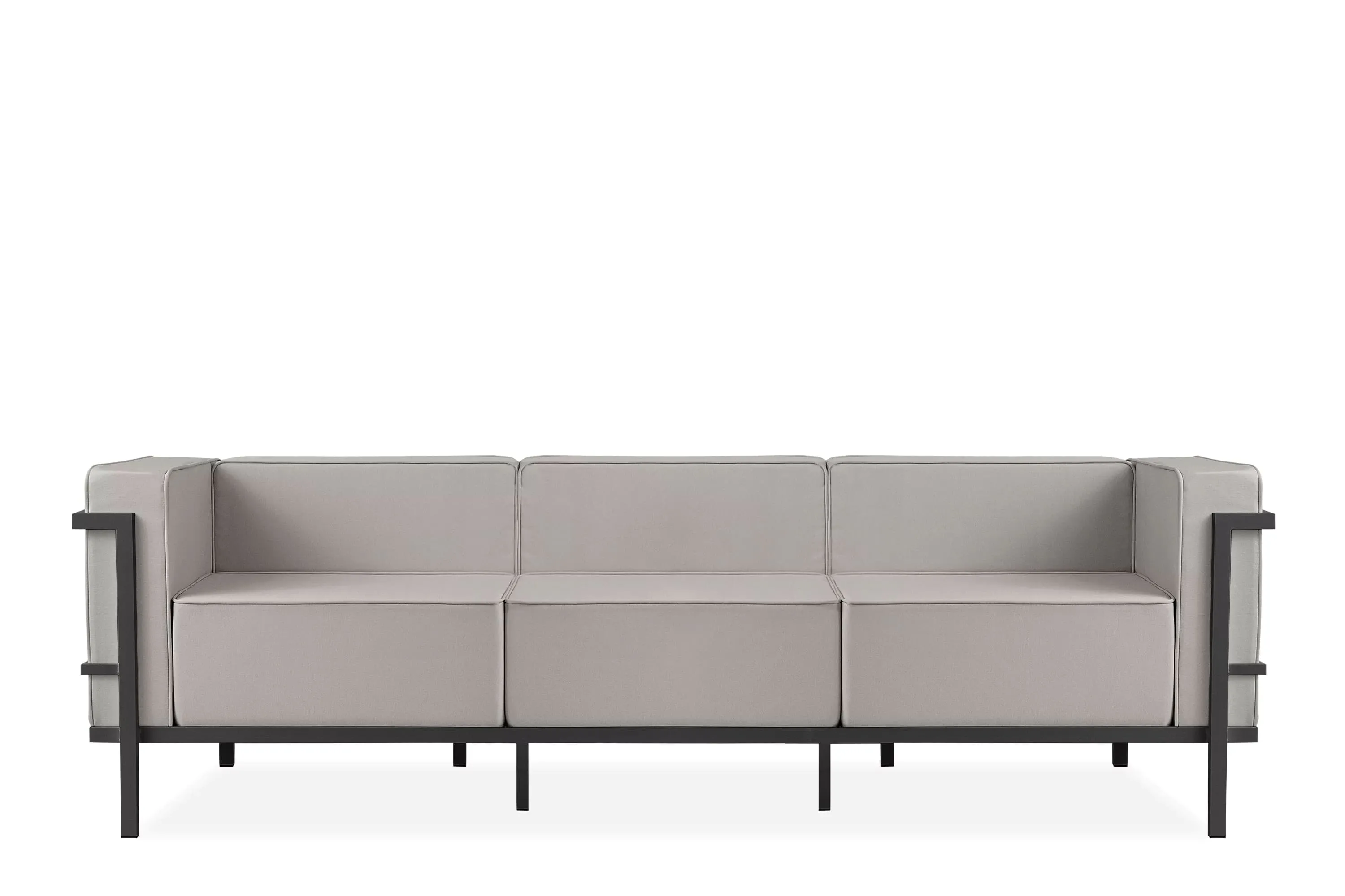 Lauko sofa TRIGO 3, pilka/šviesiai pilka, 229x69x70 cm