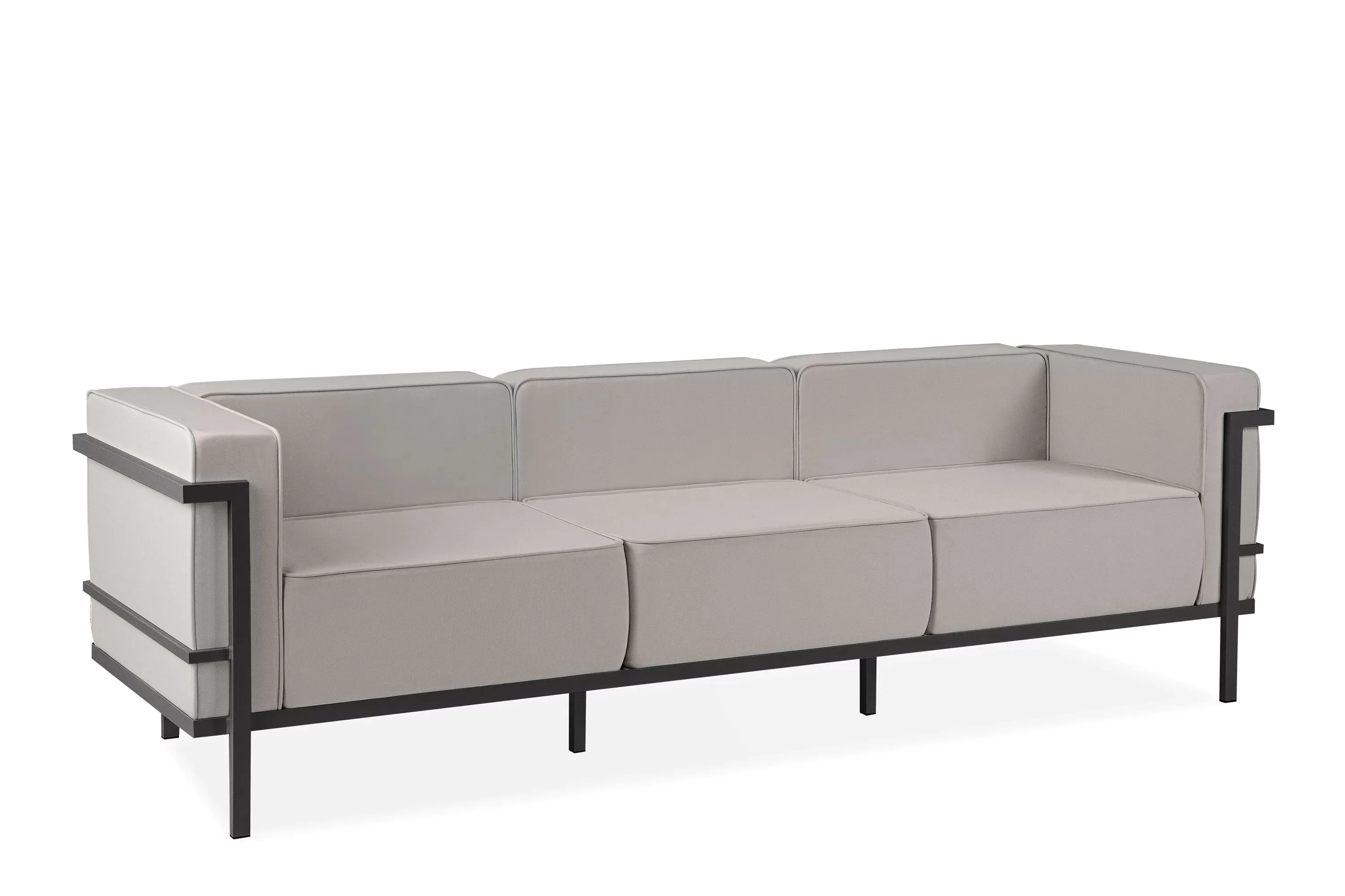 Lauko sofa TRIGO 3, pilka/šviesiai pilka, 229x69x70 cm