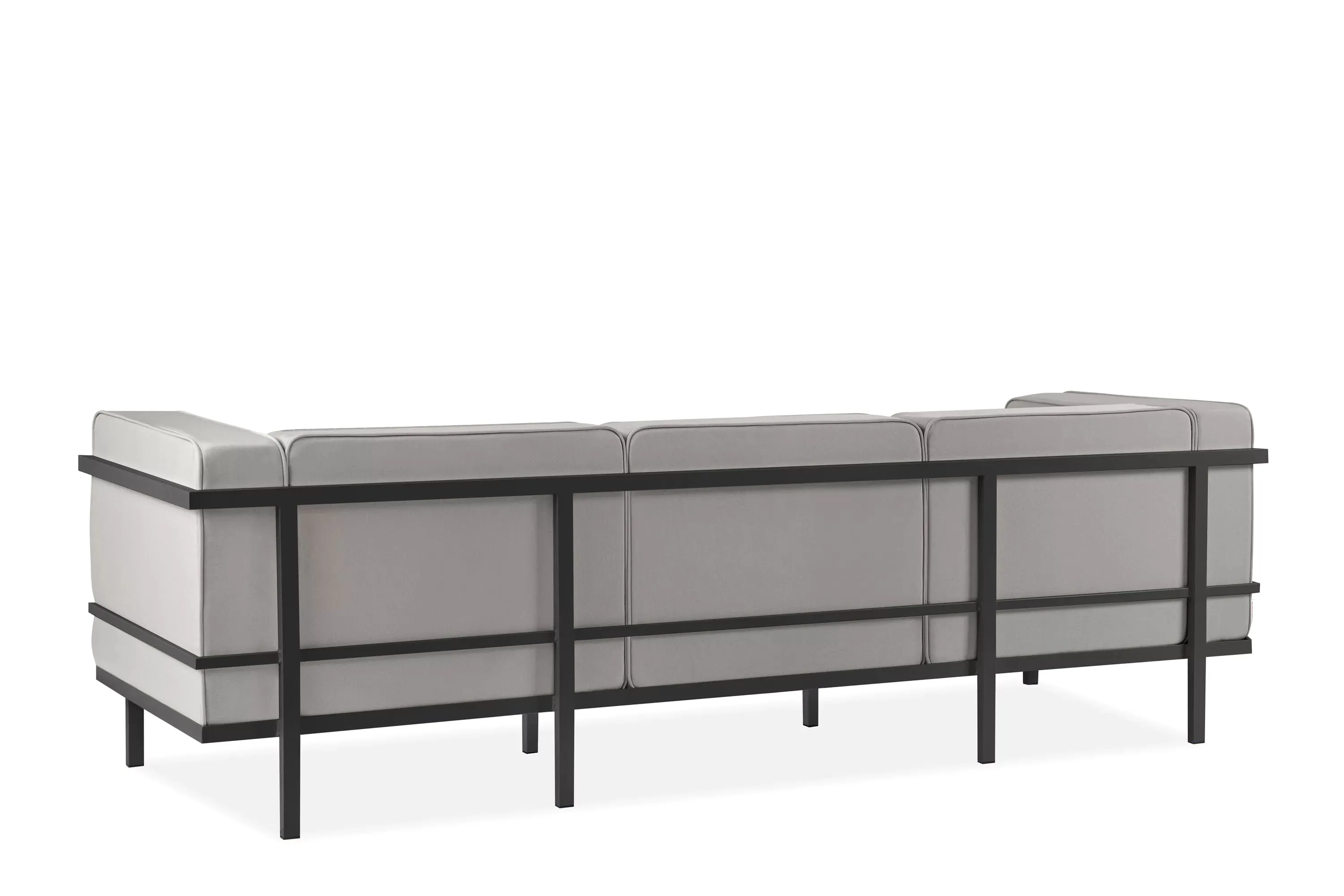 Lauko sofa TRIGO 3, pilka/šviesiai pilka, 229x69x70 cm