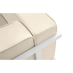 Lauko sofa TRIGO 3, balta/kreminė, 229x69x70 cm