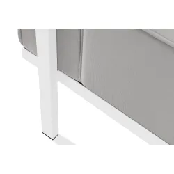 Lauko sofa TRIGO 3, balta/šviesiai pilka, 229x69x70 cm