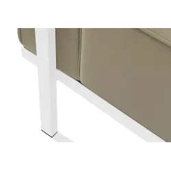 Lauko sofa TRIGO 3, balta/smėlio, 229x69x70 cm