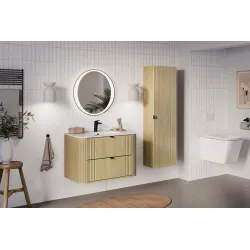 Pakabinama vonios spintelė su praustuvu 828A OVAL CREMO