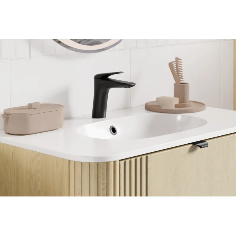 Pakabinama vonios spintelė su praustuvu 828A OVAL CREMO