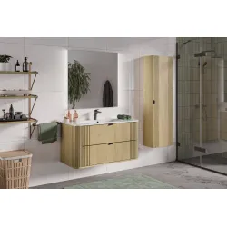 Pakabinama vonios spintelė su praustuvu 821A OVAL CREMO