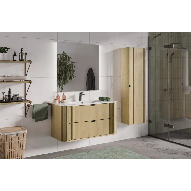 Pakabinama vonios spintelė su praustuvu 821A OVAL CREMO