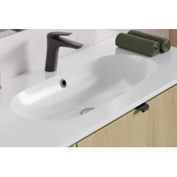 Pakabinama vonios spintelė su praustuvu 821A OVAL CREMO