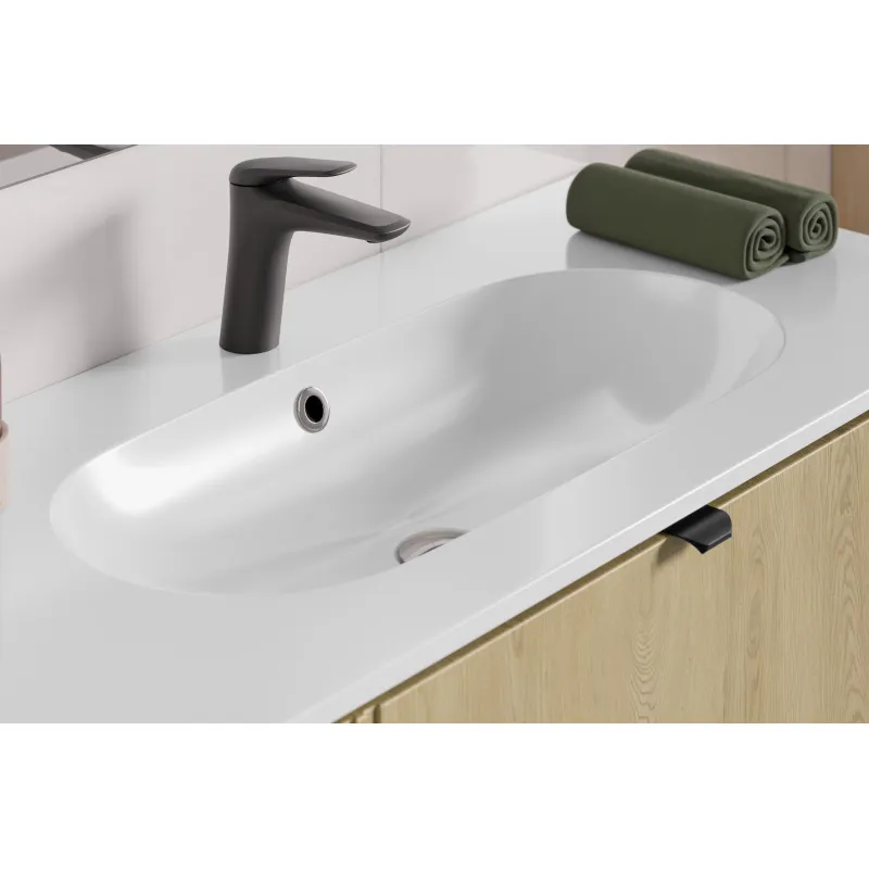 Pakabinama vonios spintelė su praustuvu 821A OVAL CREMO