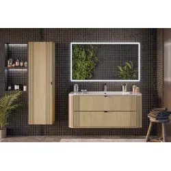 Pakabinama vonios spintelė su praustuvu 822A OVAL CREMO