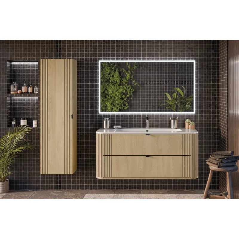 Pakabinama vonios spintelė su praustuvu 822A OVAL CREMO