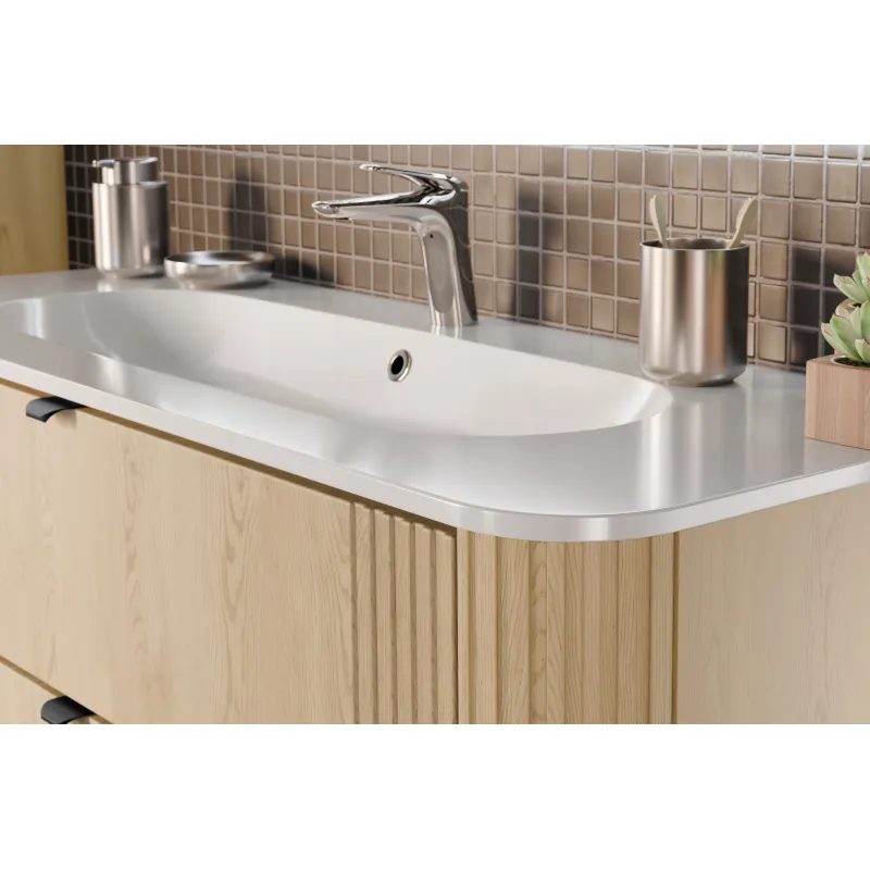 Pakabinama vonios spintelė su praustuvu 822A OVAL CREMO