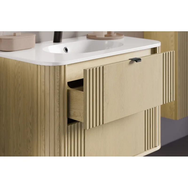 Pakabinama vonios spintelė su praustuvu 822A OVAL CREMO