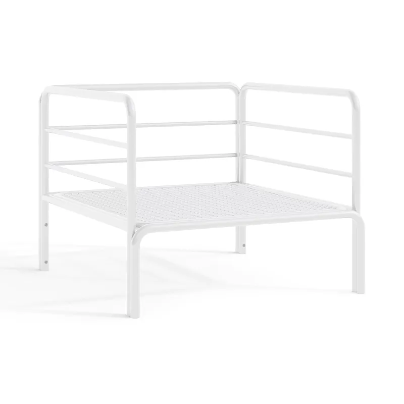 Lauko fotelis RAMBI, baltas/kreminis, 79x80x80 cm