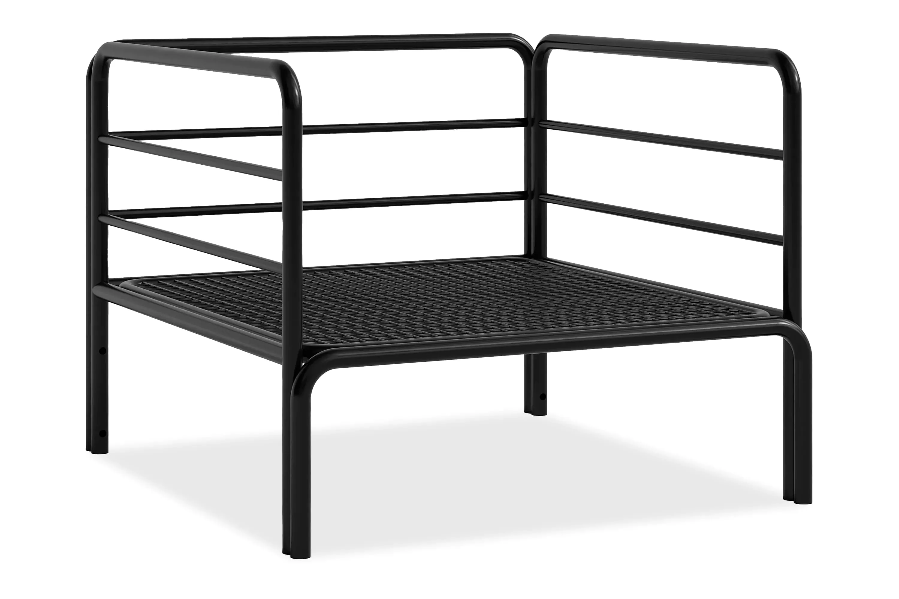 Lauko fotelis RAMBI, juodas/kreminis, 79x80x80 cm