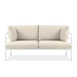Lauko sofa RAMBI 2, balta/kreminė, 150x80x80 cm