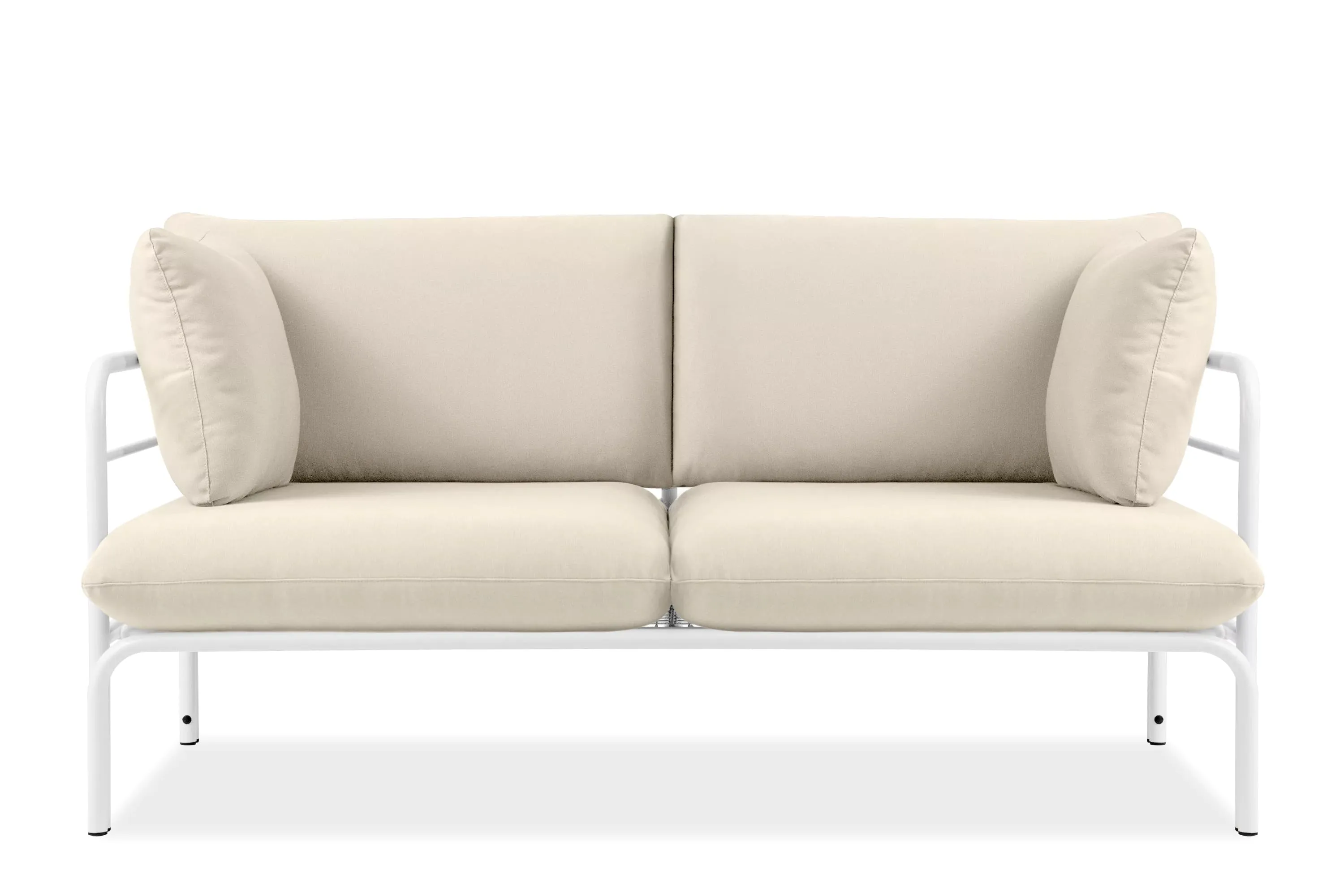 Lauko sofa RAMBI 2, balta/kreminė, 150x80x80 cm