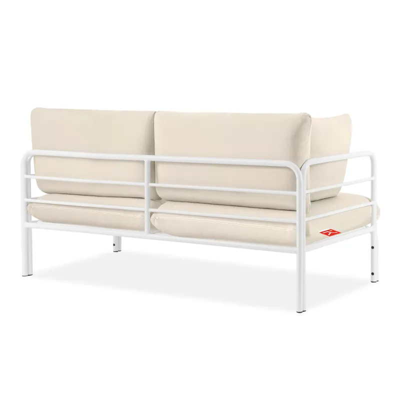 Lauko sofa RAMBI 2, balta/kreminė, 150x80x80 cm