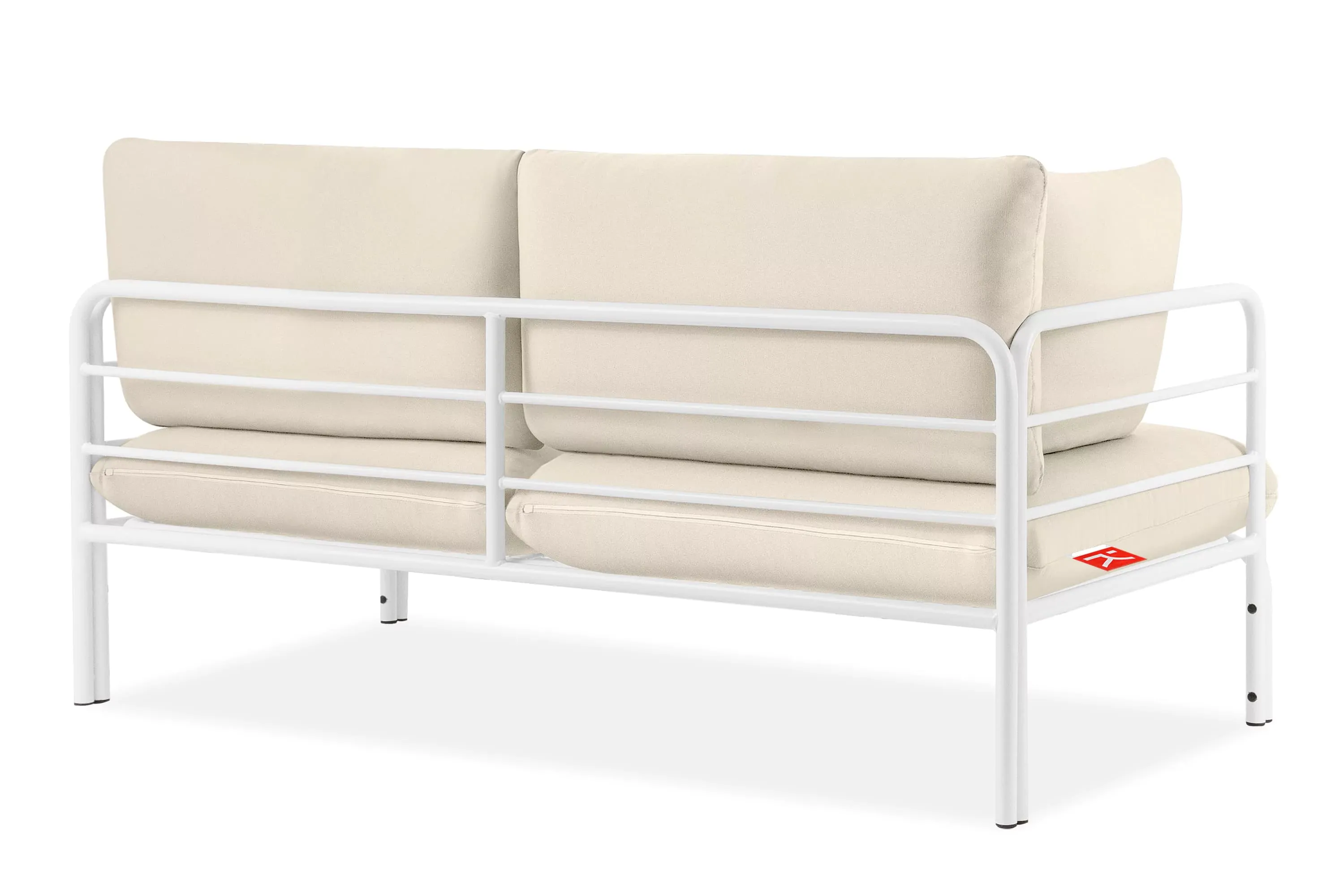 Lauko sofa RAMBI 2, balta/kreminė, 150x80x80 cm