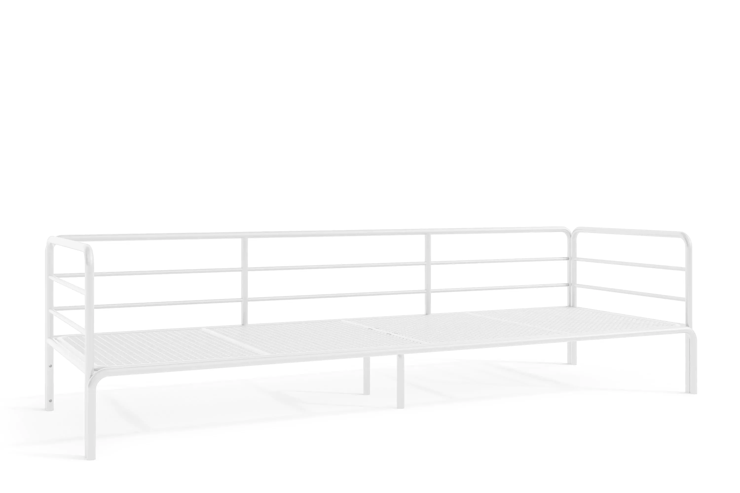 Lauko sofa RAMBI 3, balta/smėlio, 225x80x80 cm