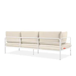Lauko sofa RAMBI 3, balta/kreminė, 225x80x80 cm
