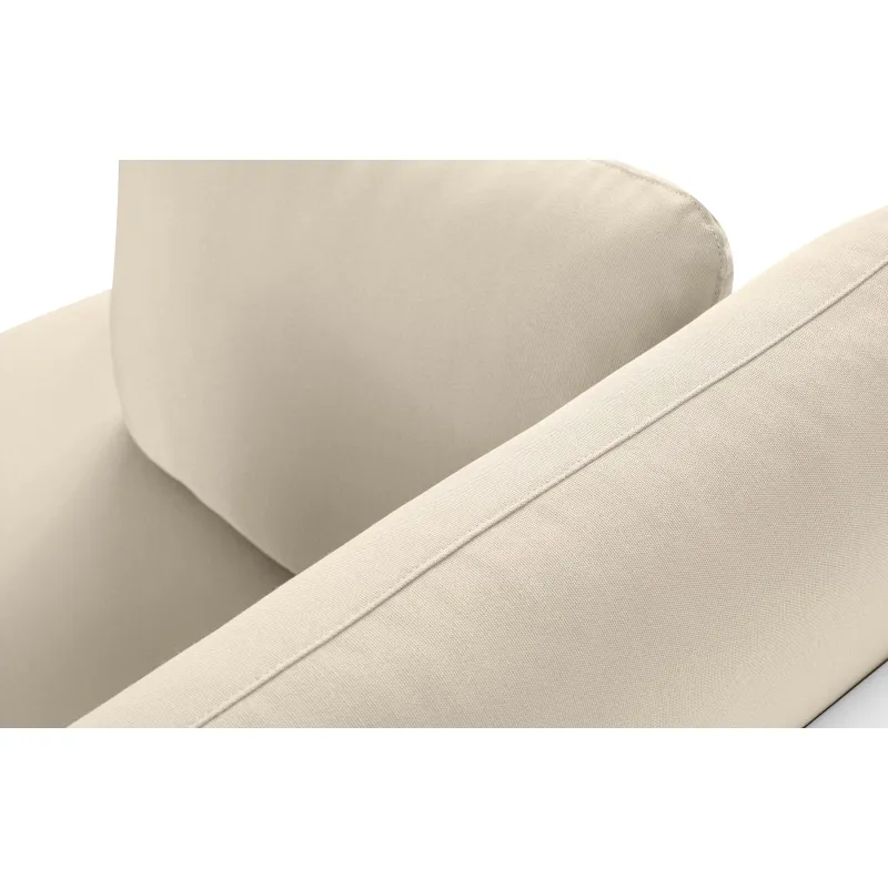 Lauko sofa RAMBI 3, juoda/kreminė, 225x80x80 cm