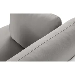 Kampinė lauko sofa RAMBI, balta/pilka, 304x229x80 cm