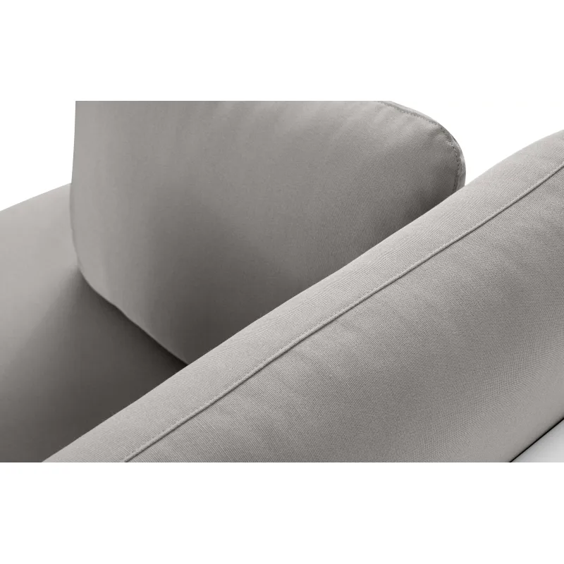 Kampinė lauko sofa RAMBI, balta/pilka, 304x229x80 cm