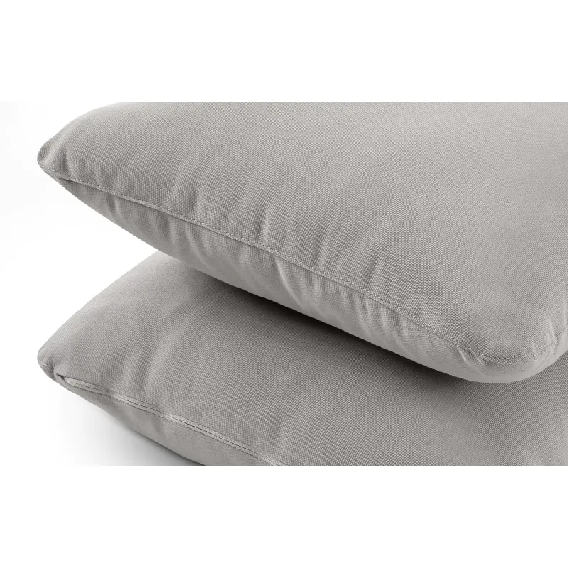 Kampinė lauko sofa RAMBI, balta/pilka, 304x229x80 cm