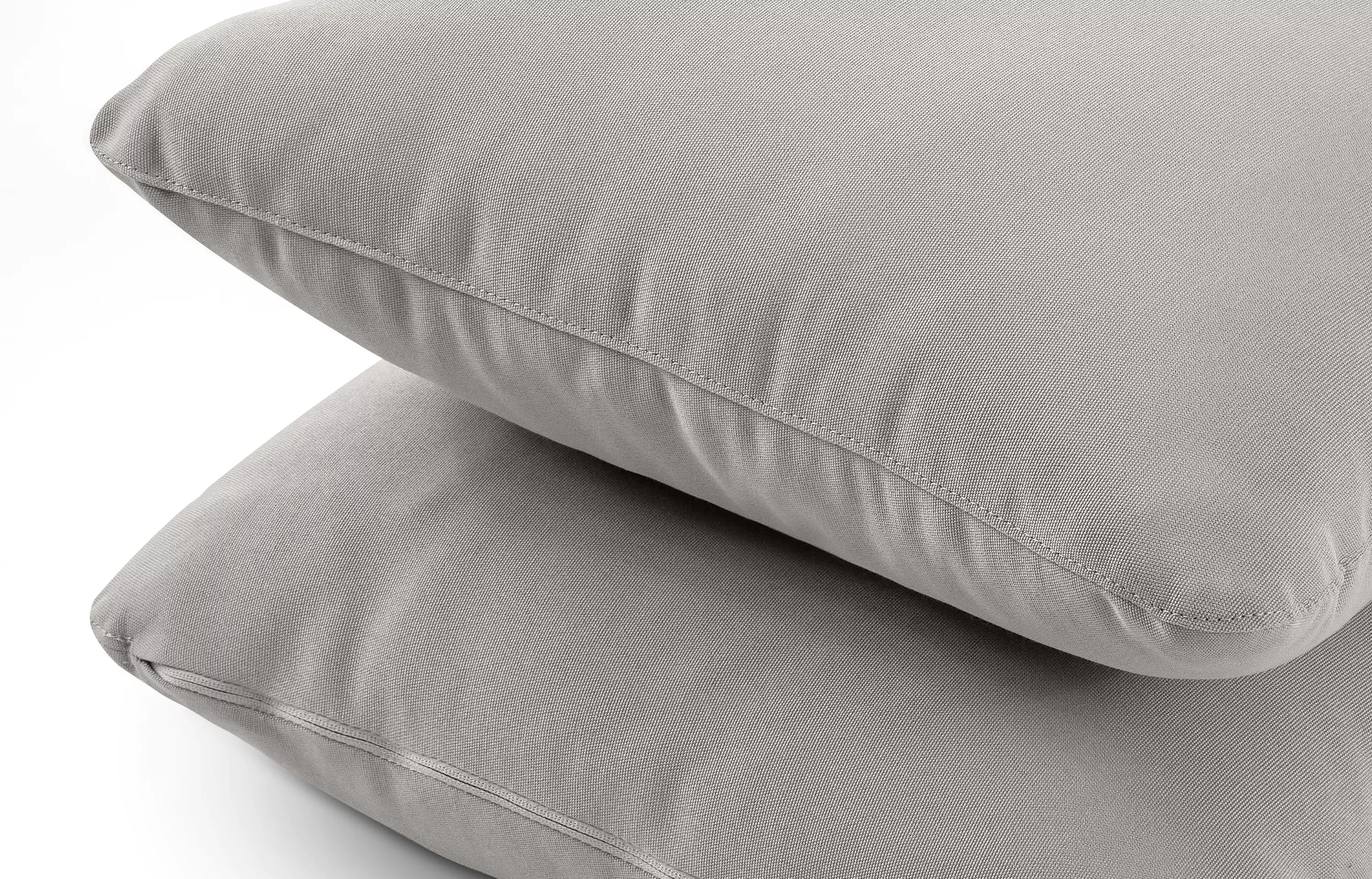 Kampinė lauko sofa RAMBI, balta/pilka, 304x229x80 cm