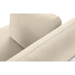 Kampinė lauko sofa RAMBI, juoda/kreminė, 304x229x80 cm