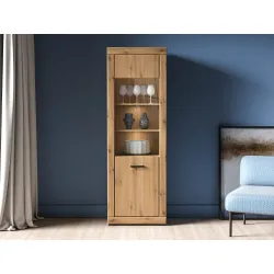 Aukšta vitrina DORO, 65x40x195 cm