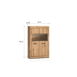 Plati vitrina DORO, 92x40x144 cm
