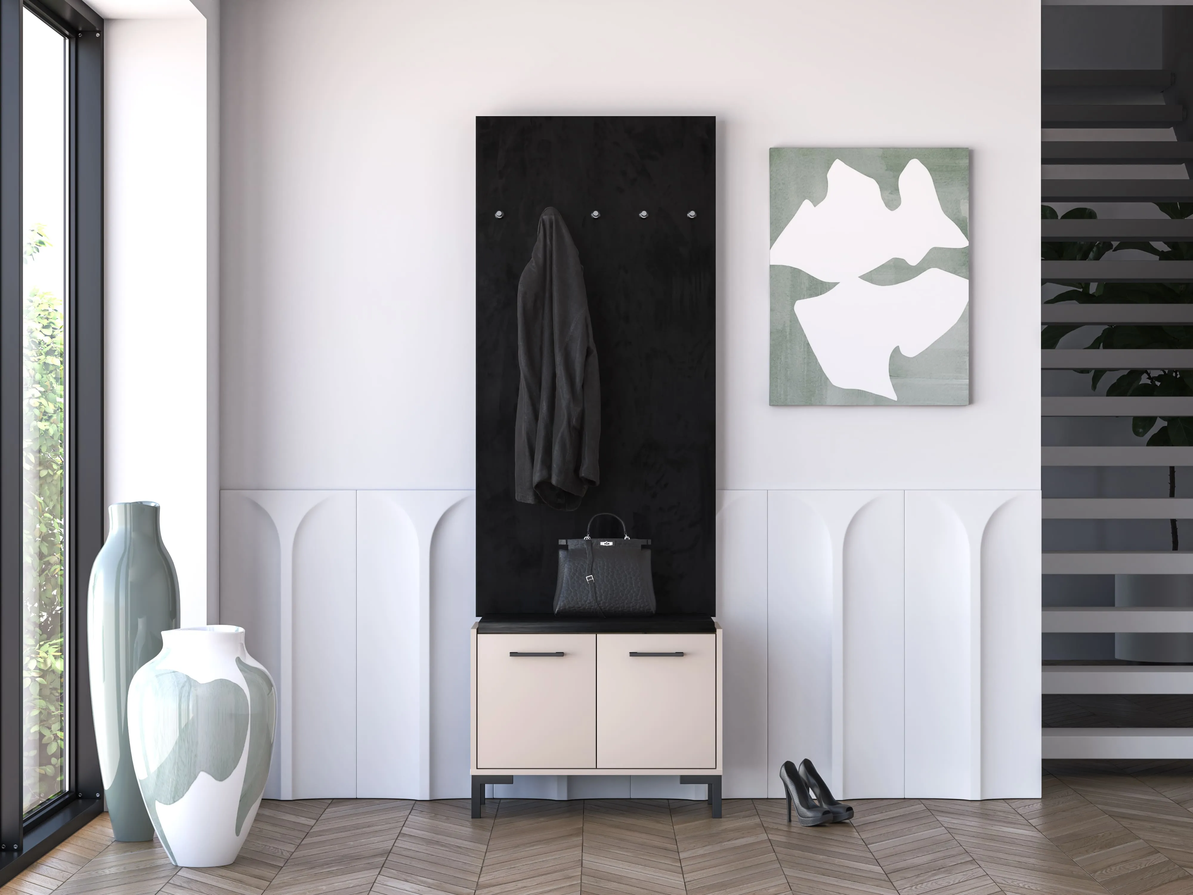 Pakabinama drabužių kabykla OIVEA, 70x3x145 cm