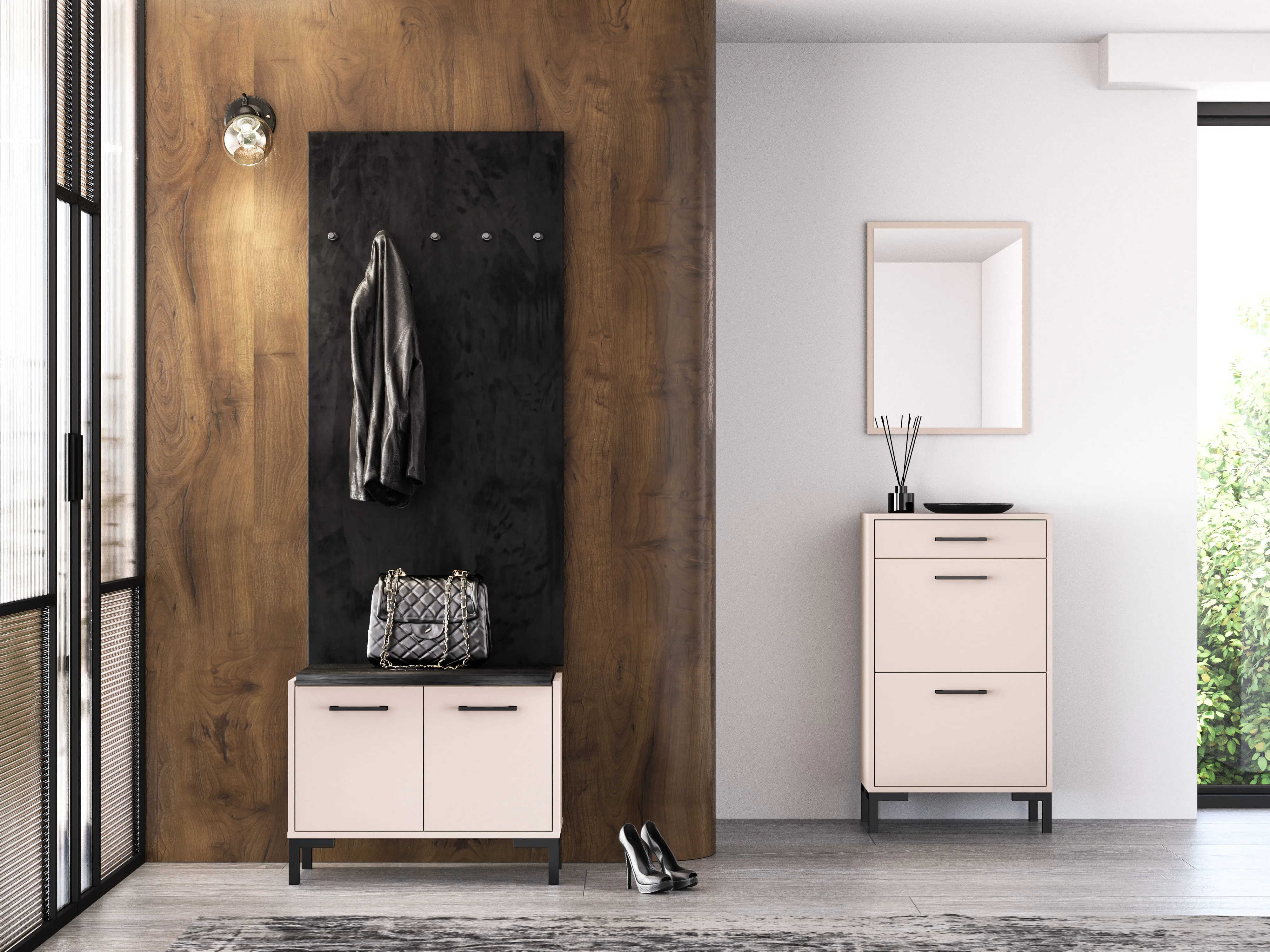 Pakabinama drabužių kabykla OIVEA, 70x3x145 cm