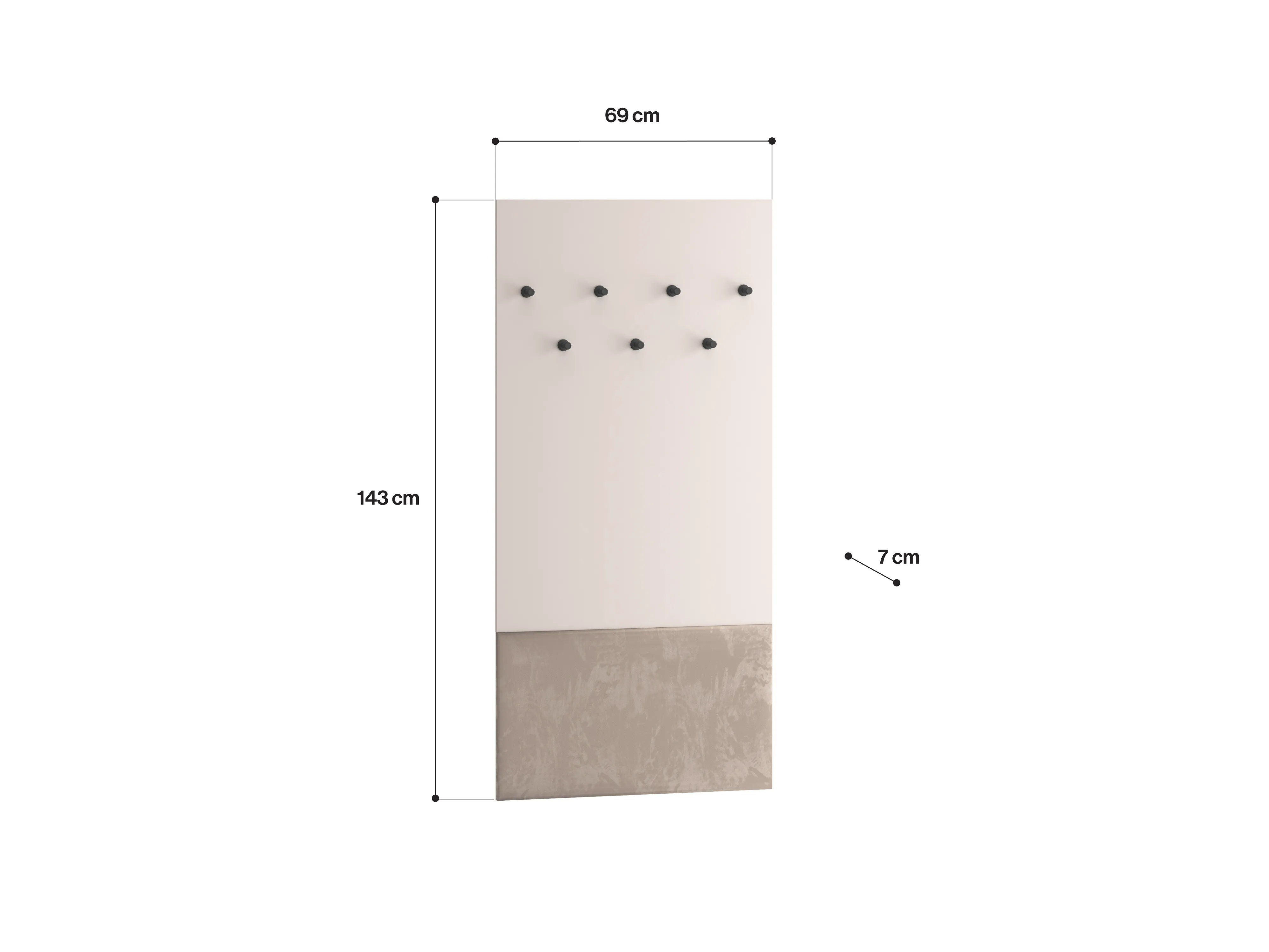 Pakabinama drabužių kabykla VOCA, 69x6x143 cm