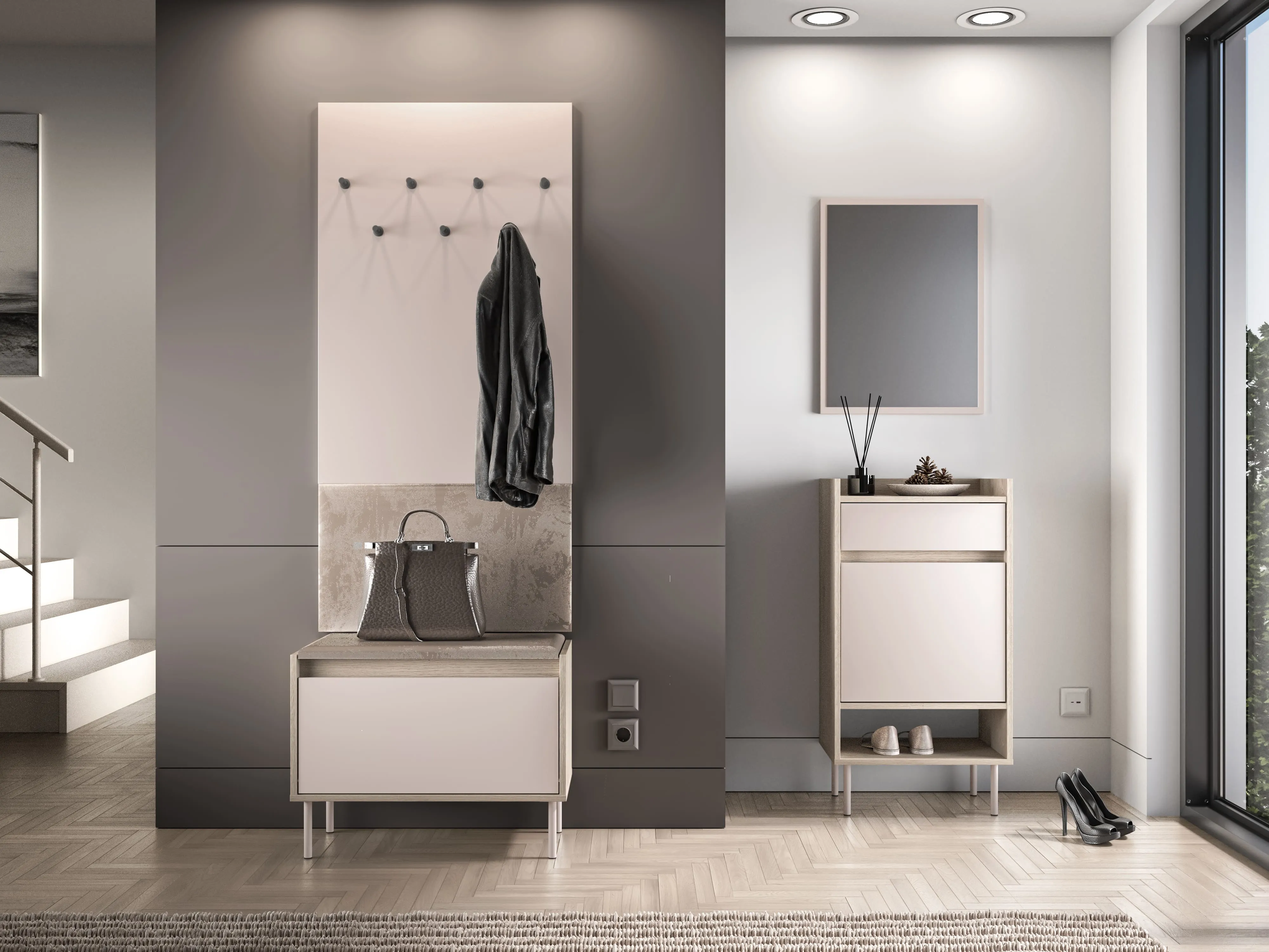 Pakabinama drabužių kabykla VOCA, 69x6x143 cm