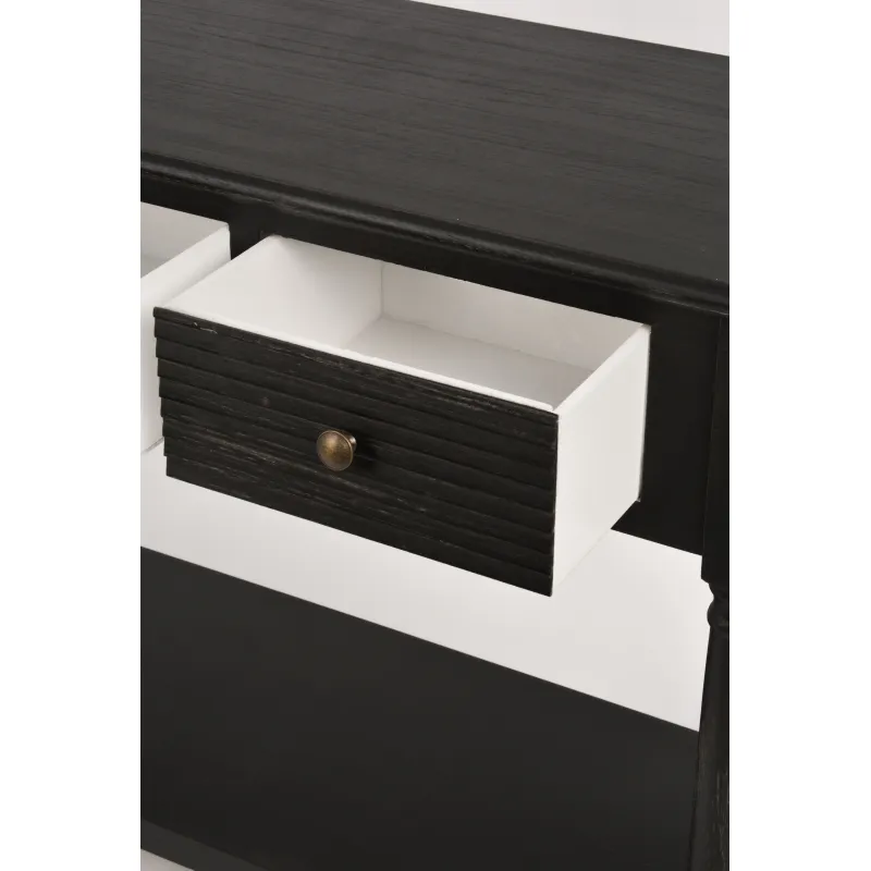 Konsolė 80 LIVORNO, juoda, 120x40x80 cm