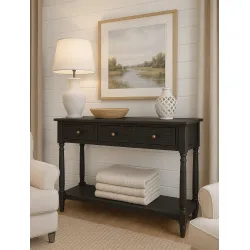 Konsolė 80 LIVORNO, juoda, 120x40x80 cm