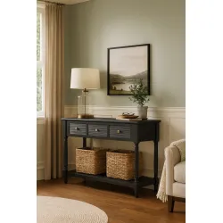 Konsolė 80 LIVORNO, juoda, 120x40x80 cm