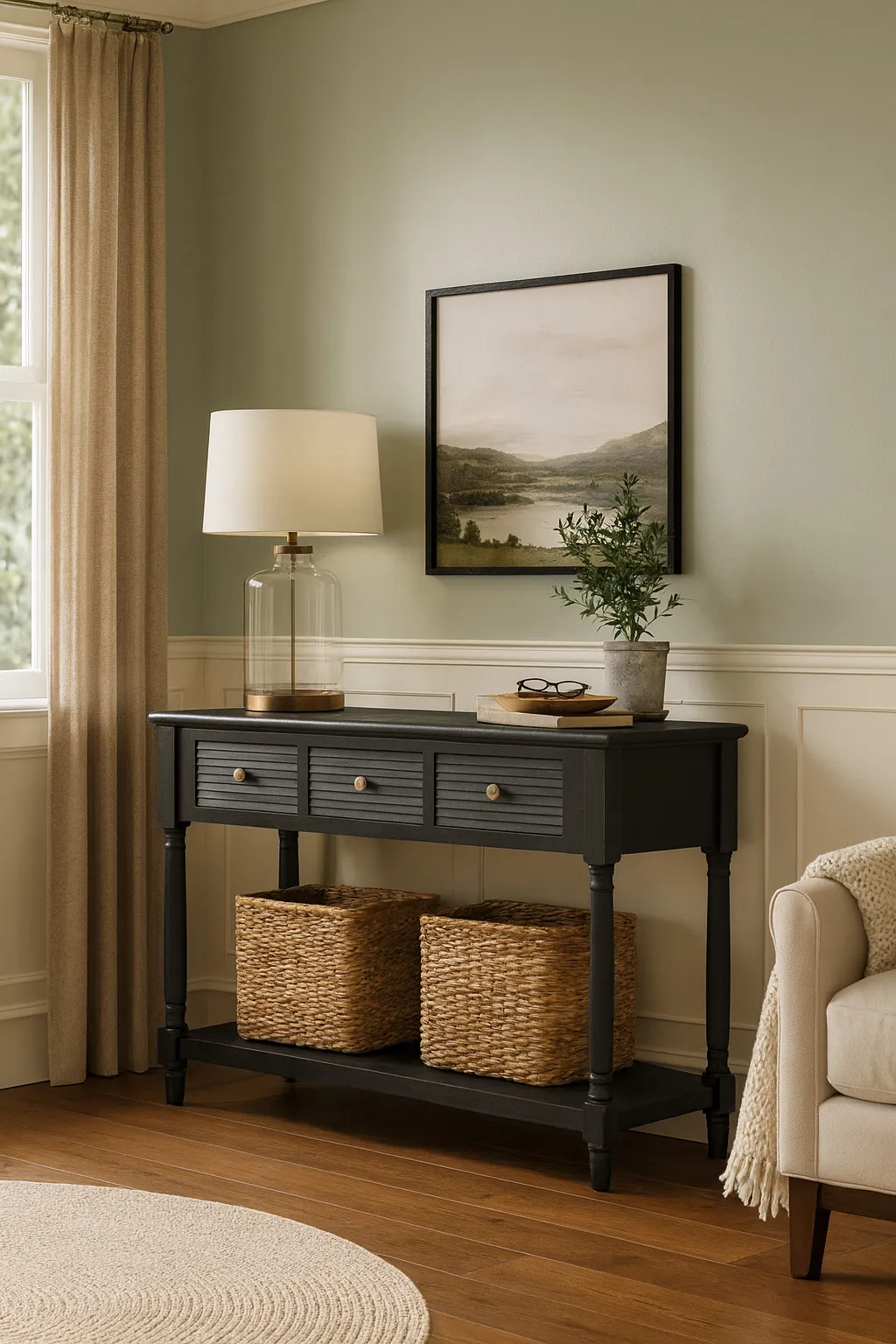 Konsolė 80 LIVORNO, juoda, 120x40x80 cm