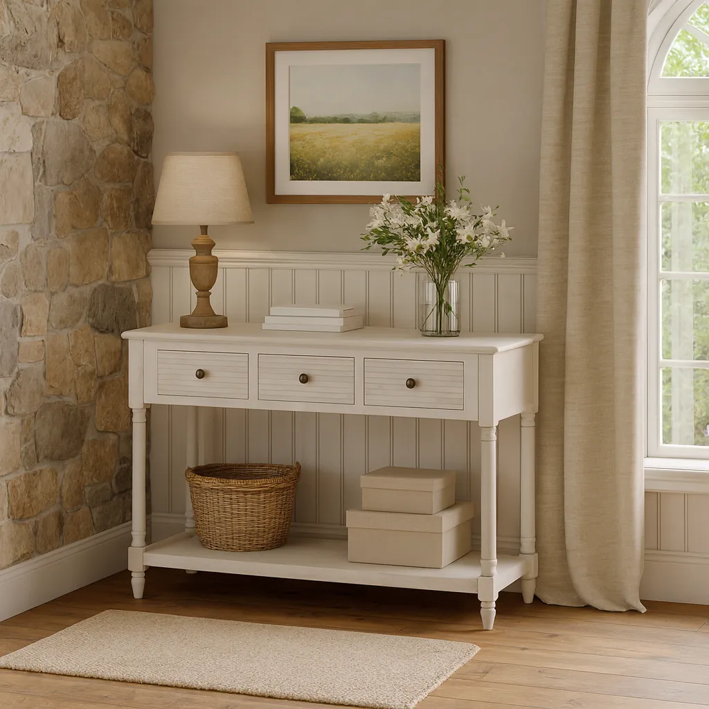 Konsolė 80 LIVORNO, balta, 120x40x80 cm