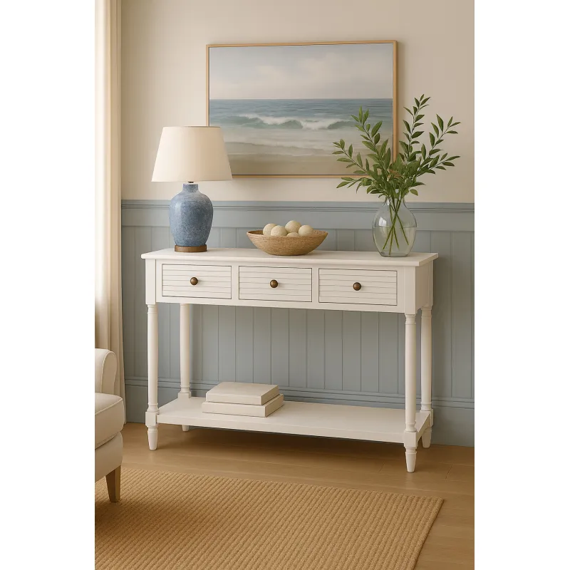 Konsolė 80 LIVORNO, balta, 120x40x80 cm