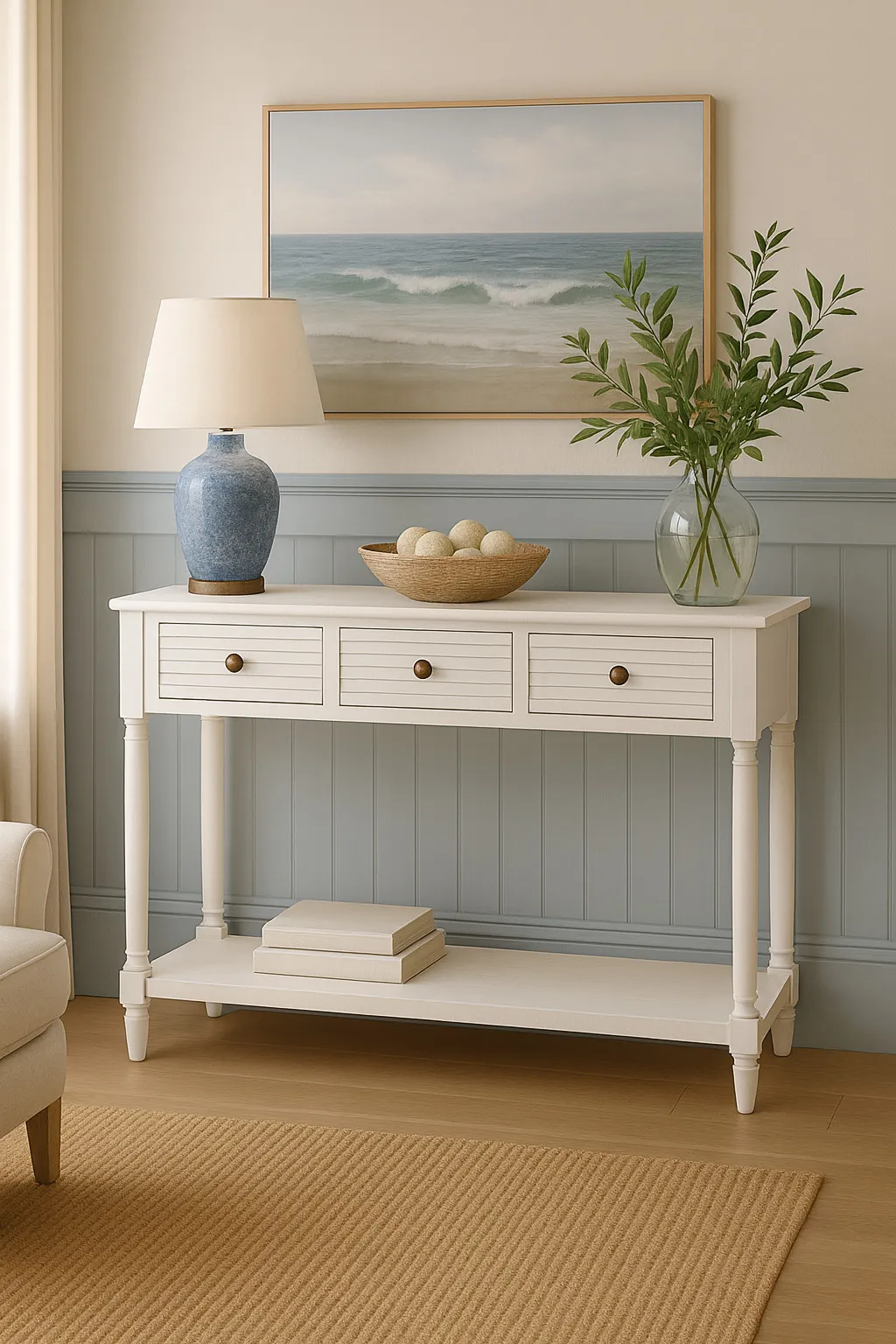 Konsolė 80 LIVORNO, balta, 120x40x80 cm