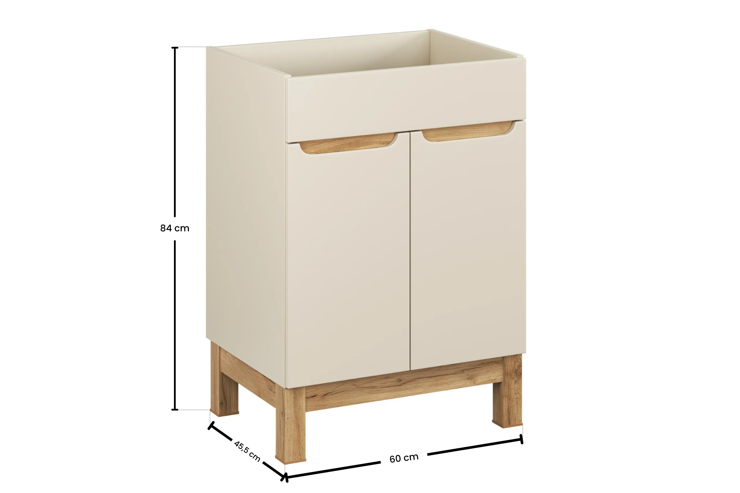 Vonios spintelė su praustuvu 820 GOTLAND CASHMERE, 60x46x84 cm