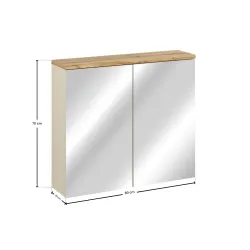 Vonios veidrodis-spintelė 848 GOTLAND CASHMERE, 80x20x70 cm