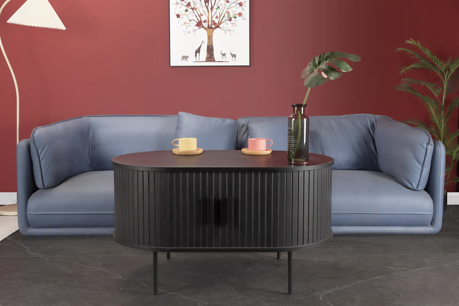 Žurnalinis staliukas SF320, juodas, 100x60x55 cm