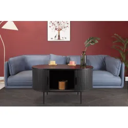 Žurnalinis staliukas SF320, juodas, 100x60x55 cm