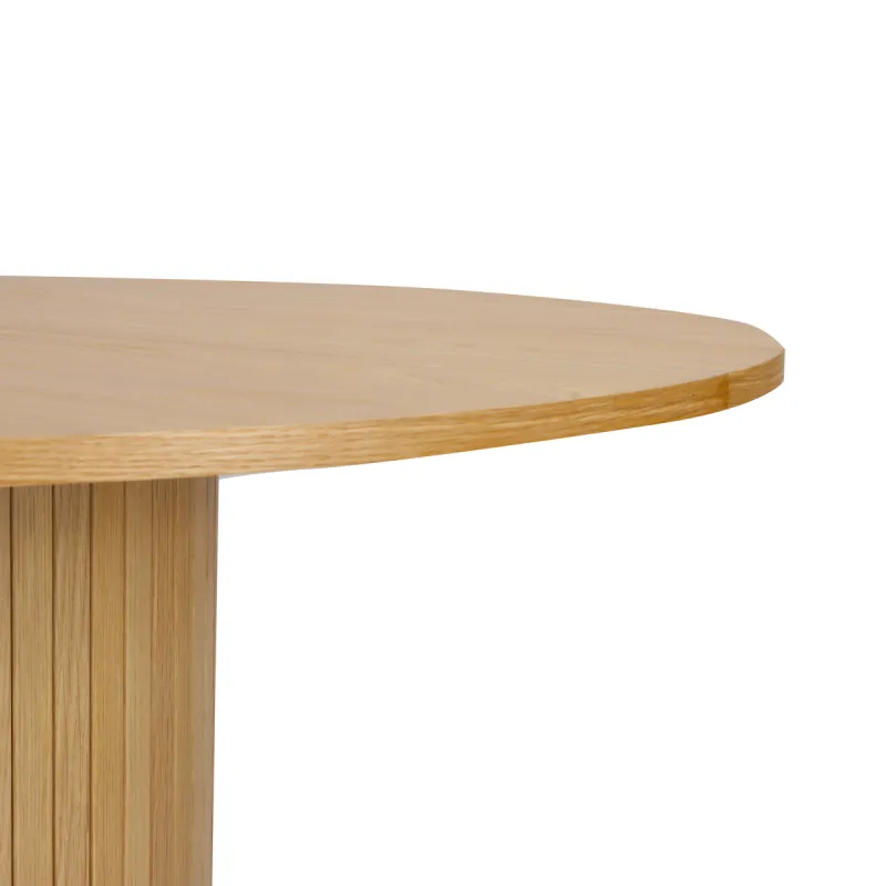 Apvalus valgomojo stalas SF320, ąžuolo, 120x120x75 cm